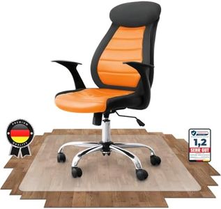 SCHUTZ-FUX Bodenschutzmatte - Robuste Bürostuhlunterlage für Hartböden, rutschfest und Einfach zu Reinigen, Verschiedene Größen - Made in Germany (100x120cm)