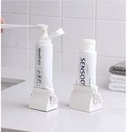 LONGFITE Toothpaste Squeezer Roller and Dispenser Stand Holder Multipurpose for Tube Items, 2 Pack