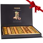 Anabtawi Middle Eastern Sweets - 80-Piece Assorted Baklava, Pistachio and Almond Pastry - Traditional Arabic Baklava Gift Box - No Preservatives, No Additives - Gourmet Baklava Pastry Boxes - 800g