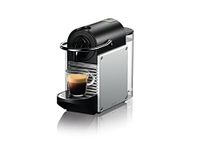 Nespresso Pixie Aluminium Espresso Coffee Machine by Delonghi with 14 Complementary capsules