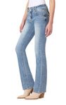 WallFlower Women's Luscious Curvy Bootcut Mid-Rise Insta Stretch Juniors Jeans (Standard and Plus), Andrea, 15 Long