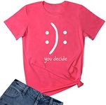 BLACKMYTH Women Cute Graphic Tees Soft T-Shirts Watermelon Small