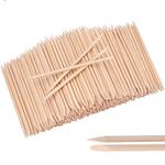 THR3E STROKES 500 Pcs Orange Wood Nail Sticks Double Sided Multi Functional Cuticle Pusher Remover Manicure Pedicure Tool for Manicure Pedicure (500)