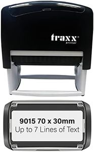 C50 Super Sized 7 Line Customised Text 70 x 30mm Personalised Rubber Stamp - Perfect Solution for Long Addresses with Contact Details or Legal Stamps