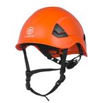 GUARDLEAD OSHA Approved Safety Hard Hat with Chin Strap for Men & Women - Vented Construction Hardhat, ANSI Z89.1-2014 Certified, Orange