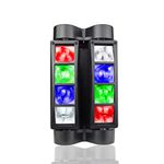 BETOPPER DJ Light LED RGBW Moving Head Stage Lights, 8 * 3W DMX Lights with Magic Beam Light Effects. Supports Sound Activated & DMX512. Disco Light for Parties, Show, Stage, Bar, Home, Concert, Club