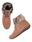 Sapatos Women Faux Fur Winter Casual Peach Boots