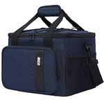 MIER 16L Large Cool Bag Insulated Lunch Box Bags Cooler Tote Bag for Adults Men Women to Work Picnic Travel Beach (Dark Blue)