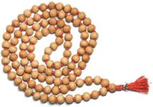 IndianStore4All 8MM TULSI HOLY Basil Prayer Beads JAPA MALA Necklace Hand Knotted. Karma 108+1=109 Beads. Blessed & Energized Hindu Tibetan Buddhist SUBHA Rosary RED TESSEL