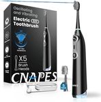 Electric Toothbrush with Water Flosser, 3-in-1 Sonic Brush & Oral Irrigator Combo for Adults, Cordless Brush & Floss System with 5 Brush Heads, 3 Modes, 30-Day Battery, for Braces & Sensitive Gums-BL