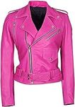 LP-FACON Womens Hot Pink Leather Ja