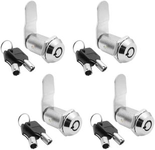 Kemcatui 4 Pcs Cam Locks Keyed Alike, 1'' / 25mm Cabinet Lock with Key, RV Compartment Locks Mailbox Lock Replacement, Cam Lock for Drawers Mailbox RV Camper Door Tool Box