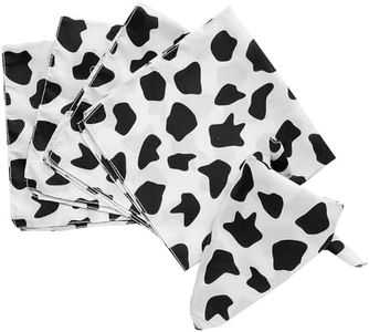 Fun Express Cow Print Bandana 12 Pack - Cotton Bandanas for Men Women & Kids | Western Party Favors for Cowboy Cowgirl Rodeo Themed Events | Bulk Bandana Headband Set for Costumes & Celebrations