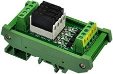 DIN Rail Mount AC/DC 5V 12V 24V SPST-NO 5Amp Power Relay Module (AC/DC 24V, 4 Channels)