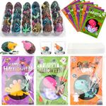 Halloween Toys, Halloween Party Favors, 30pack Halloween Hatching Dinosaur Eggs Halloween Treat Bag Fillers for School Classroom Trick or Treat Halloween Favors