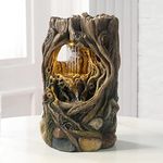 Kalona Tabletop Fountains Beautiful Stump Water Fountain Relaxation Raindrop Fountains Meditation Desk Fountain Artistic Waterfall Fountains Home/Office Decor(22013)