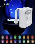 Toilet Light Inside Toilet - Rantizon Upgraded Motion Activated Toilet Seat Light with Function of Aromatherapy UV Sterilizer Sensor LED Washroom Night Light 16 Colors Xmas Stockings Gifts for Women