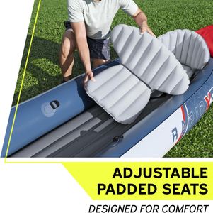 Hydro-Force 3-Person Inflatable Kayak Set – Aluminum Oars & Pump