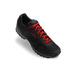 Giro Gauge Cycling Shoes - Men's, Black/Bright Red, 11-11.5