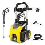 Kärcher K1700 Max 2125 PSI Electric Pressure Washer with 3 Spray Nozzles - Great for cleaning Cars, Siding, Driveways, Fencing and more - 1.2 GPM