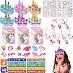 Unicorn Party Favors,Party Supplies for Kids Unicorn Party Favor Bags, Keychains, Tattoos For Girls Unicorn Birthday Party, Goody Bag Stuffers (Unicorn Theme) (Unicorn Party Favor)