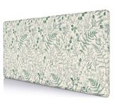 SXCKANG Vintage Botanical Desk Mat, Green Aesthetic Large Mouse Pad, Magical Forest Plant Nature Extended Cute Mousepad Office Desk Computer Accessories Gifts for Women Gaming Decor, 35.4 x 15.7 in