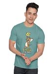 The Souled Store | Tom and Jerry Cheese The Day Round Neck Half Sleeve Mens and Boys | Graphic Printed 100% Cotton T-Shirt Grey Color