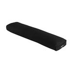 Hugger Mugger Pranayama Yoga Bolster - Black - Very Firm, Use Under Length of Spine for Deeper Breathing or Under Ankles, Handmade in The USA