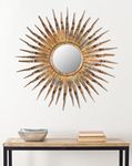 SAFAVIEH Home Collection Inca Copper 36" Sunburst Mirror for Bedroom Living Room Bathroom Entryway