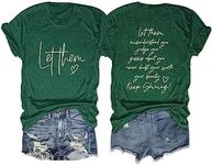 Let Them Misunderstand You T Shirts Womens Funny Letter Graphic Casual Short Sleeve Tops (1PC Printed Front and Back)