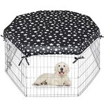 Dog Playpen Octagon Cover Sun/Rain Proof Top, Provide Shaded Areas and Security for Outdoor and Indoor, Fits 24 Inches Pen with 8 Panels