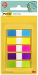 Post-it Index Small In a Plastic Dispenser, Assorted Bright Colours, 5 Packs of 20 Sticking Strips - To Mark, Highlight or Color Code Important Information