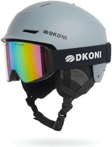 DKONI Ski Helmet with Goggles, Snowboard Helmet for Men & Women, Three-Stage Adjustable Ventilation System, Adjustable Fit, Durable PC Shell, Protective EPS Foam, Snow Sports Helmet for Adults, Youth