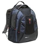 Wenger Mythos Laptop Backpack, Fits up to 16″ Laptop, 27 l, Unisex, Ideal for Business Uni School Travel, Black/Blue