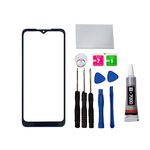 Renoseiy Replacement Repair Front Outer Glass Lens Cover Screen Replacement for Motorola Moto G Pure 2021 XT-2163-4 with Pre-Install OCA Tool (No LCD Touch ＆ Digitizer)