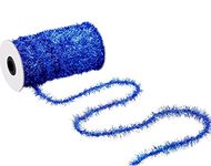 VRB Dec™ (15 Mtr Halloween Tinsel Garland Tinsel Twist Garland Christmas Tree Decoration Home Wedding Christmas Decoration Gift Wrapping Wall Hangings (Blue)