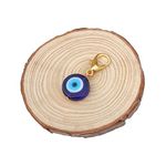 Pet Protection Charm, Disk Round Blue Evil Eye Design, For Dogs, Cats, Horses, And More