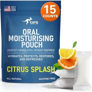 OPS Citrus Splash 4-1 Dry Mouth Products - Instant Dry Mouth Relief Pouches, Xylitol Citrus Pouch, Mouth Moisturizer | Saliva Substitute | Contains Xylitol & Menthol (Citrus)