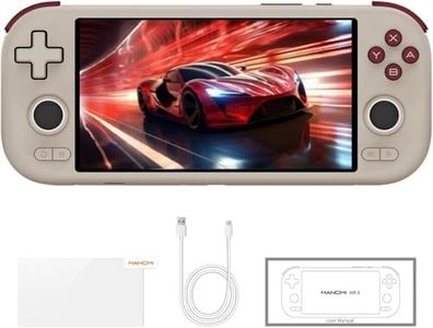Ampown Mangmi Air X Retro Handheld Game Console 5.5 Inch IPS 1920x1080 Screen Retro Gaming Console Android 14 OS 5000mAh Battery 64G Storage WIFI 6-Axis RGB Wide-angle Halljoysticks Grey