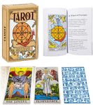 Visaan Classic Tarot Cards Set with Guidebook for Beginners – 78 Cards, Traditional Rider Waite Style for Intuitive Fortune Telling