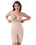 Spanx SPANXsculpt Power Series High-Waisted Mid-Thigh Short - Lightweight, All-Day Comfort - Core Control Shapewear - Soft Nude - Large