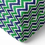 Bacati Mix and Match Zigzag Crib Fitted Sheet, Blue/Green, 2 Count