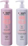 Noughty 97% Natural Wave Hello Shampoo and Conditioner, Vitamin Rich Formula for Curly and Wavy Hair, with Sea Kelp and Avocado Oil, Sulphate Free Vegan Haircare 2 x 1L