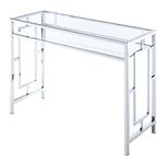 Convenience Concepts Town Square Chrome Desk With Shelf