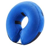 Inflatable Dog Cone,Soft Donut Neck Pillow for Large Dogs,Blue