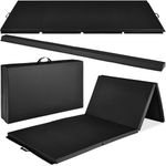 Best Choice Products 10ftx4ftx2in Folding Gym Mat 4-Panel for Exercise & Gymnastics w/Carrying Handles & Folding Balance Beam - Black