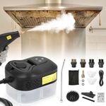 WICHEMI Steam Cleaner Handheld High Pressure Steam Cleaner Portable Steamer for Cleaning 1500W Electric Steam Cleaning Machine for Home Kitchen Auto Car Detailing (Black)