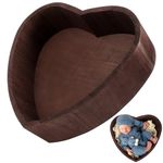 Abaodam 1pc Heart Shaped Photography Props Children Baby Presents Photo Newborn Photograph Prop Newborn Wooden Bed Baby Photography Prop Newborn Coffee Baby Clothes Love