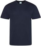 Just Cool Mens Performance Plain T-Shirt (L) (French Navy)