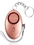 Personal Alarms For Women - Reusable Police Approved 150DB LOUD Security Alarms Keychain with LED Light, Small Personal Safety Alarm for Women Girls Kids and Elderly,Dog Walker,1 PACK Rose